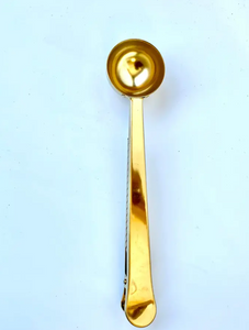 Gold Coffee/Tea Scoop with Clip